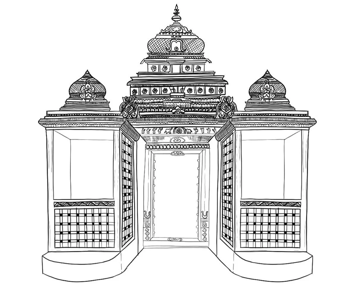 Sketch: Entrance - Small Shrine