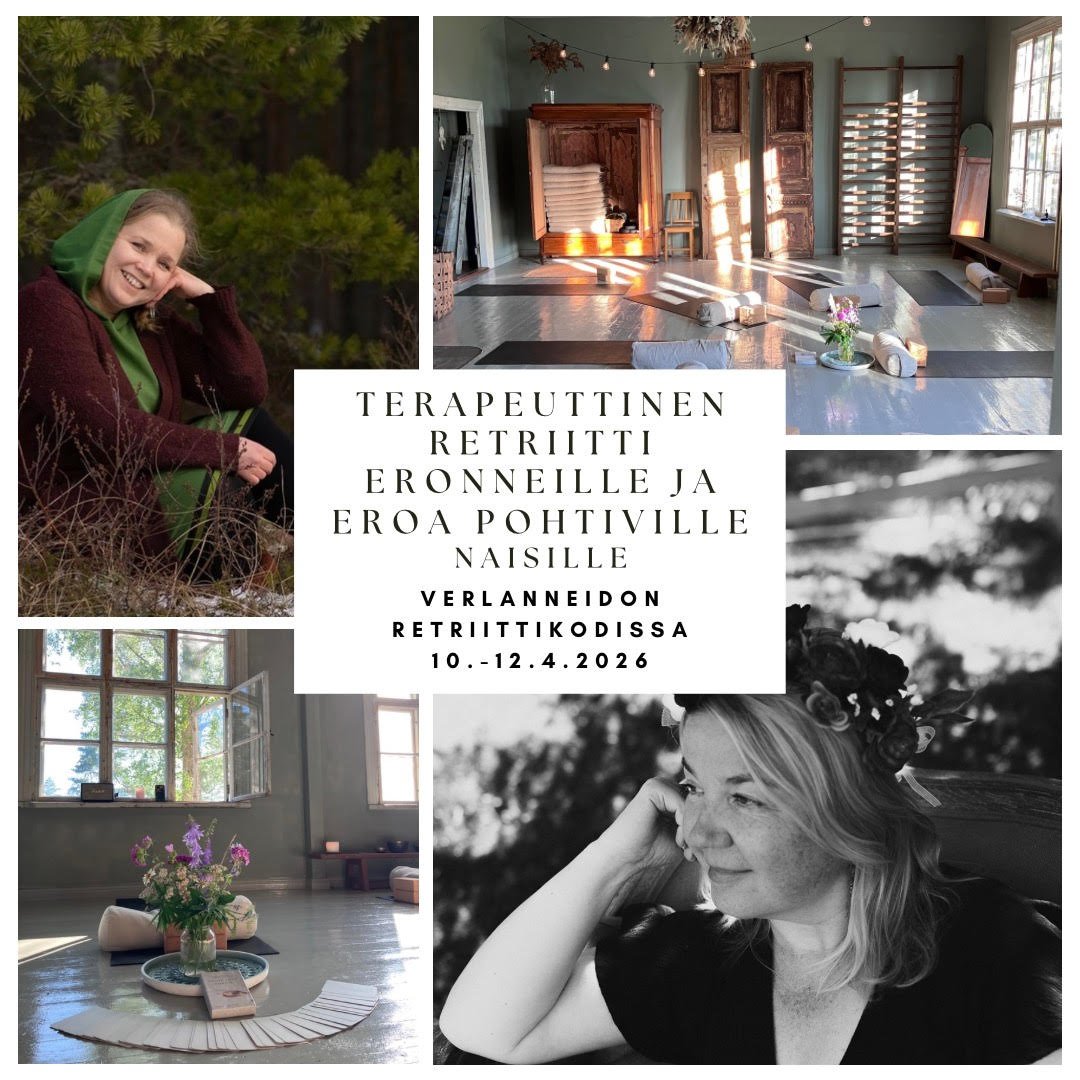 Kuvakollaasi eroretriitti mainos.