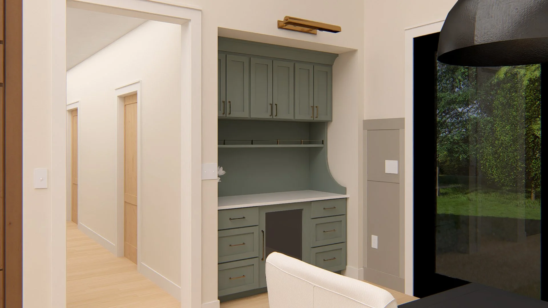 DINETTE HUTCH - PAINTED