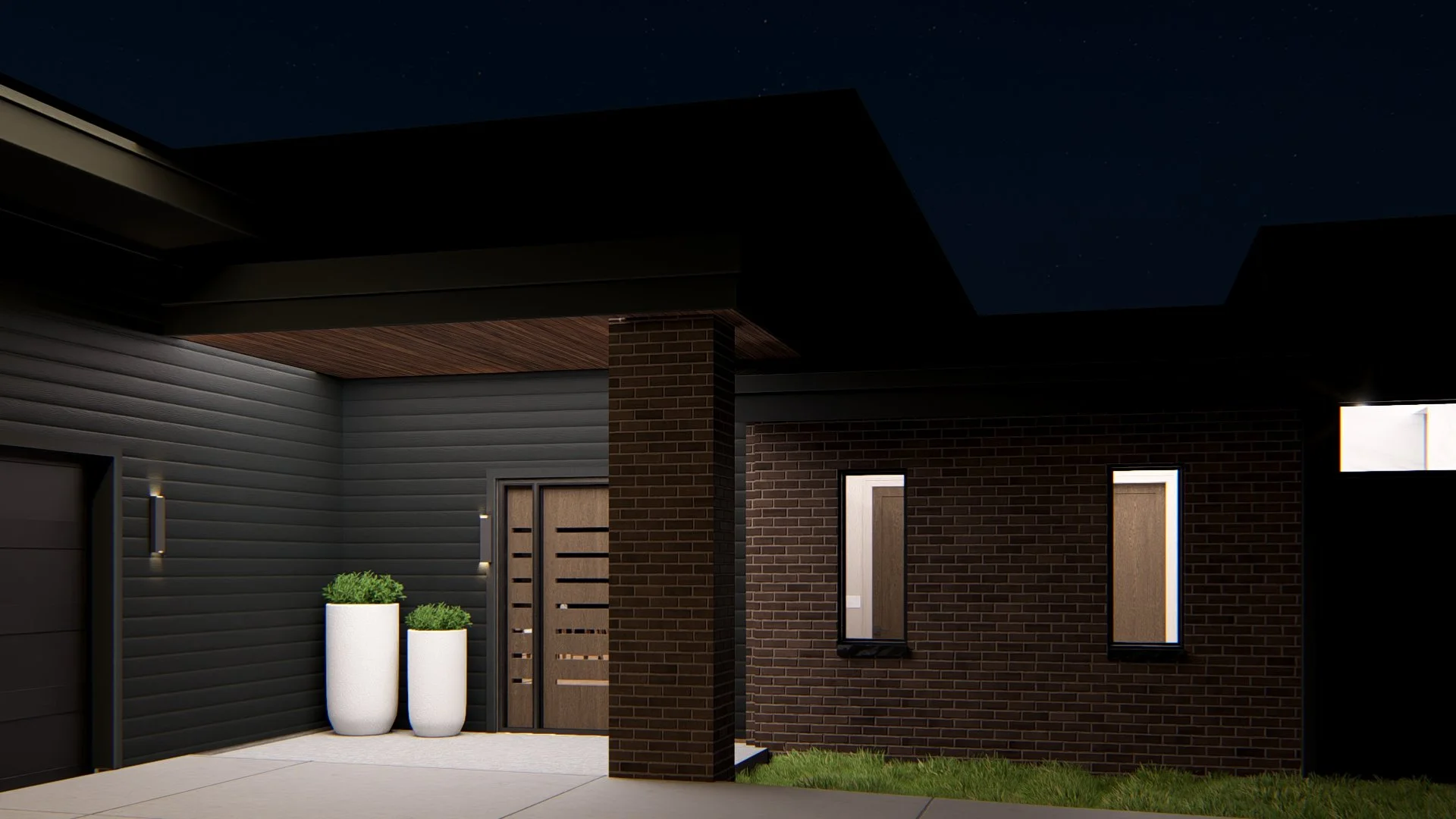20251022 K Architectural Design Zindler_Front Entry Night.jpg