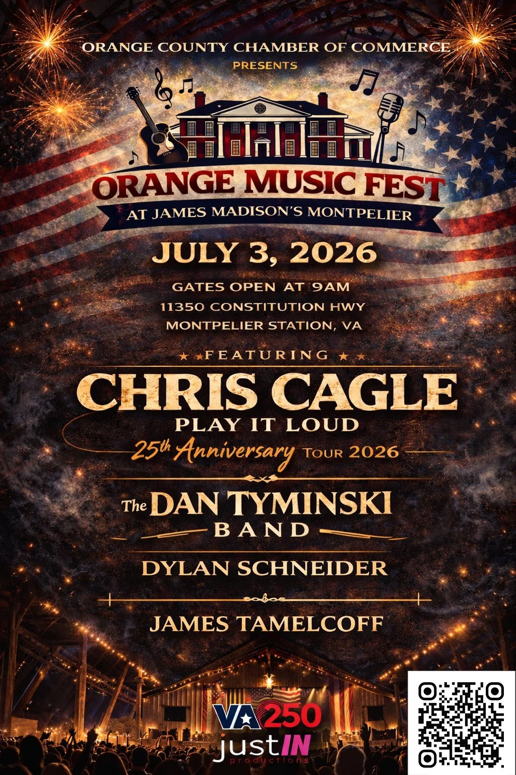 Orange Music Fest Chris Cagle, Dan Tyminski Band, Dylan Schneider and James Tamelcoff