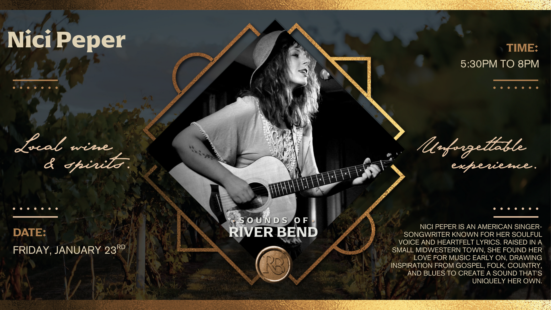 Friday Live Music! Nici Peper