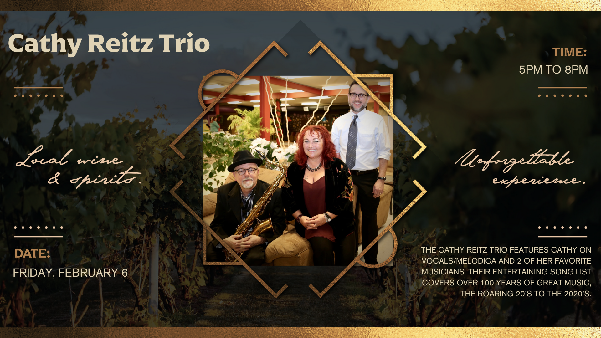 Live Music Friday: Cathy Reitz Trio