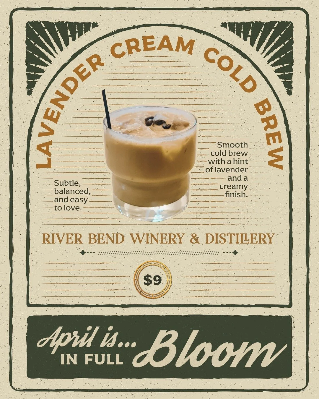 We told you April is in full bloom! ☕💜Come taste our second feature of the month&hellip; the Lavender Cream Cold Brew. It's available Friday through Sunday in the distillery!

Don&rsquo;t forget&hellip;double music weekends are BACK. 🎶 It&rsquo;s s