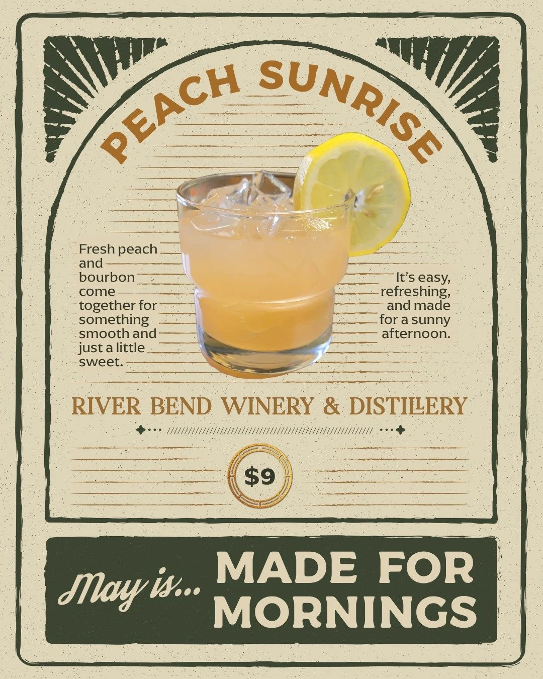 If you&rsquo;re looking for something light and refreshing this weekend&hellip; this is it. 🍑☀️The Peach Sunrise is available Friday through Sunday in the distillery.