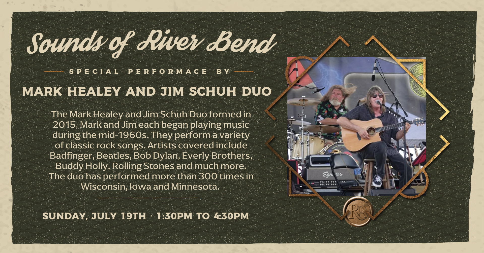 Sunday Sounds of River Bend: Mark Healey and Jim Schuh Duo