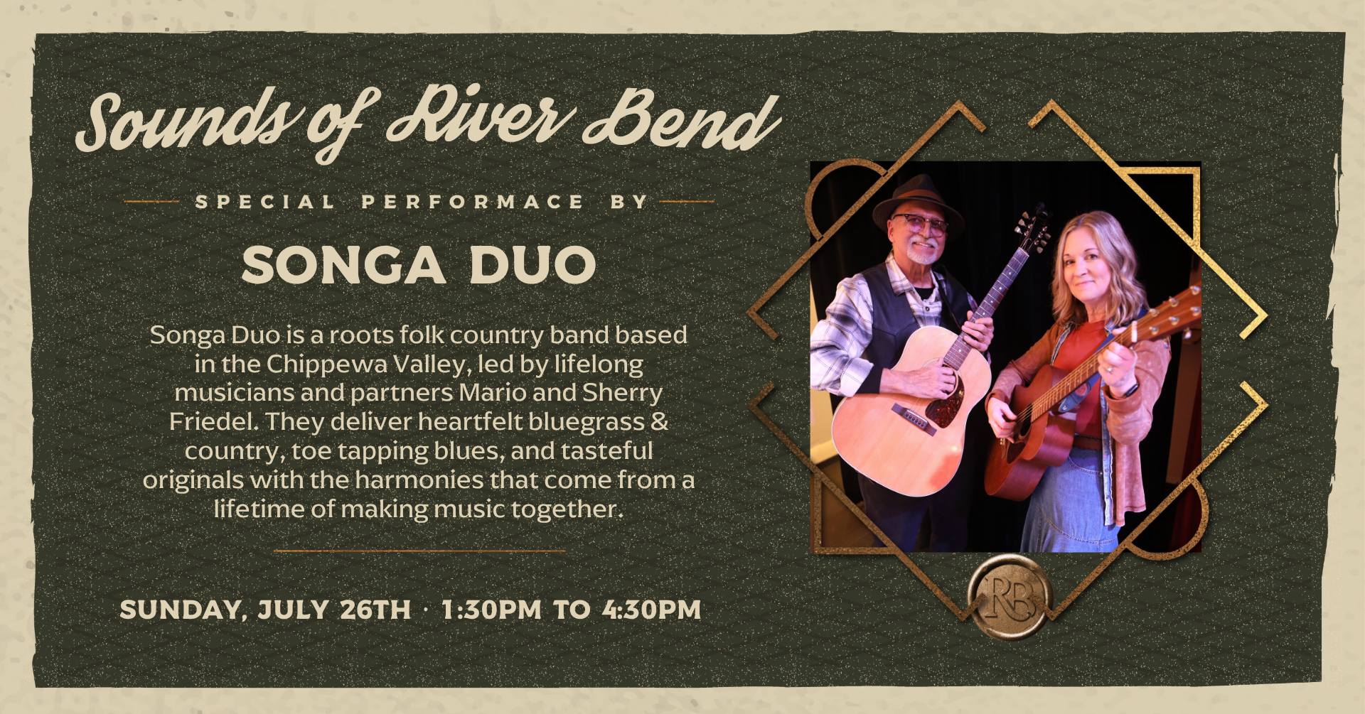 Sunday Sounds of River Bend: Songa Duo