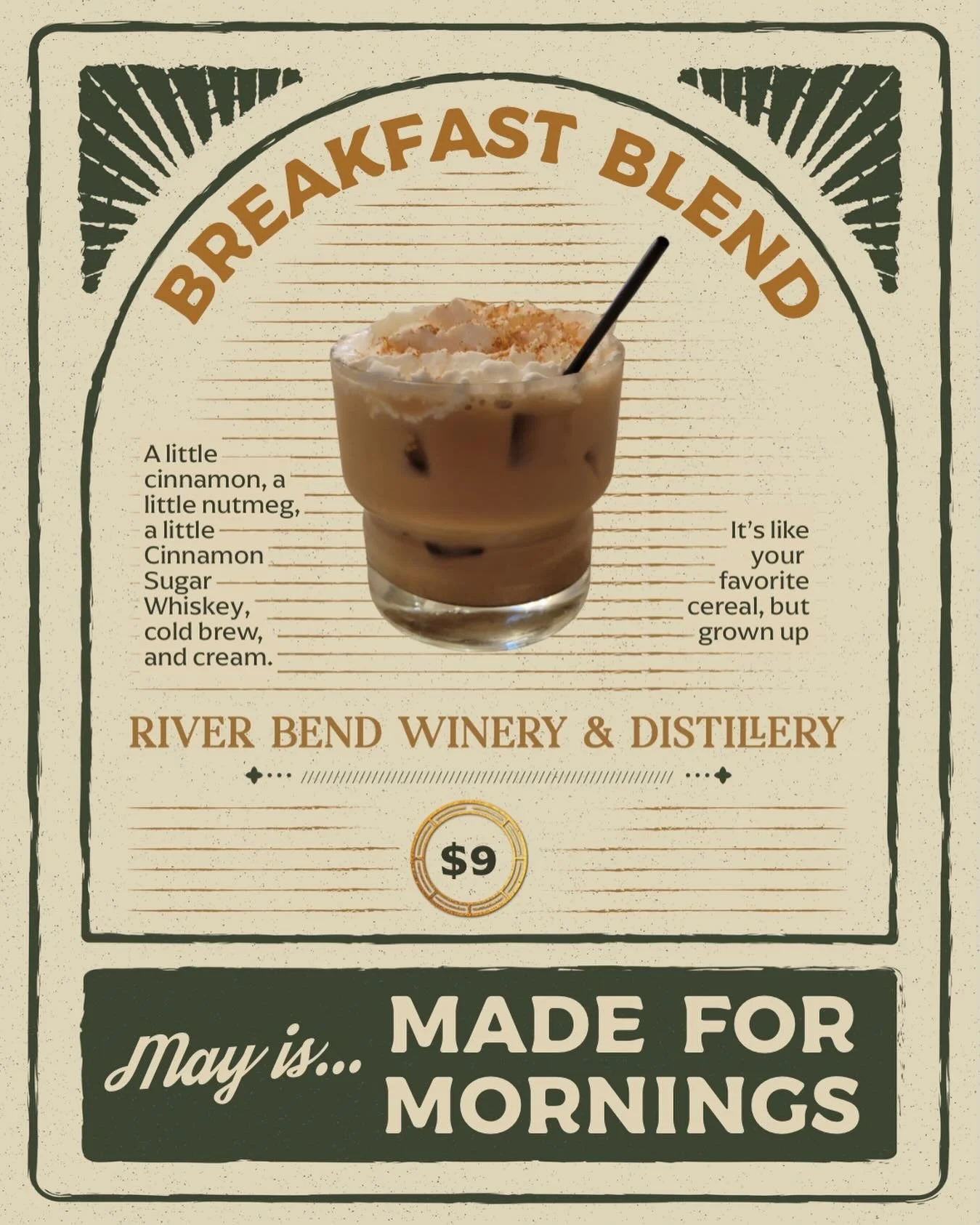 Meet Breakfast Blend: Think Cinnamon Toast Crunch meets a White Russian 🥃

Available Friday through Sunday this weekend!