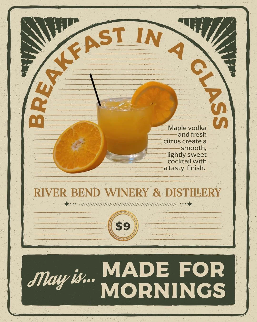 A little maple. A little citrus. A whole lot of &lsquo;just one more&rsquo;!🍊🥃 Breakfast in a Glass is this Friday through Sunday featured cocktail ☀️