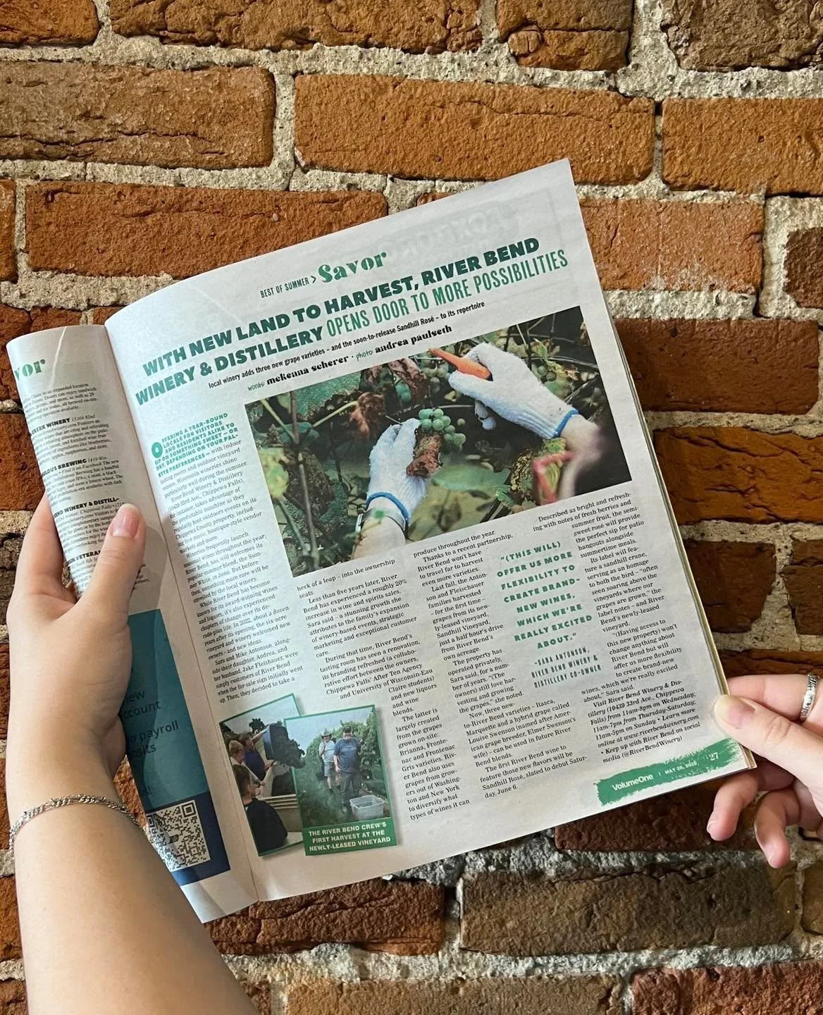 We&rsquo;re honored to be featured in Volume One&rsquo;s 2026 Best of Summer issue! 🍷This article shares a bit about some exciting growth happening here at River Bend, including a newly leased vineyard and the upcoming Sandhill Ros&eacute; semi-swee