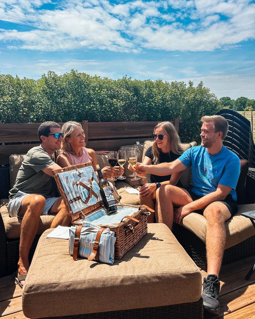 Mentally, we&rsquo;re here. 🍷☀️ Picnic baskets open. Wine poured. 40 Fingers and MadLee performing live in the background. Big Papa BBQ serving up pork sandwiches. June cocktails making their debut. A brand new SponsorSIP thanks to Patrick Rebman fr