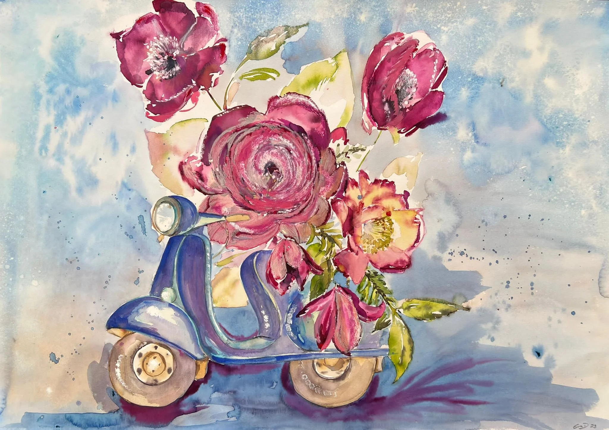 Blue Scooter