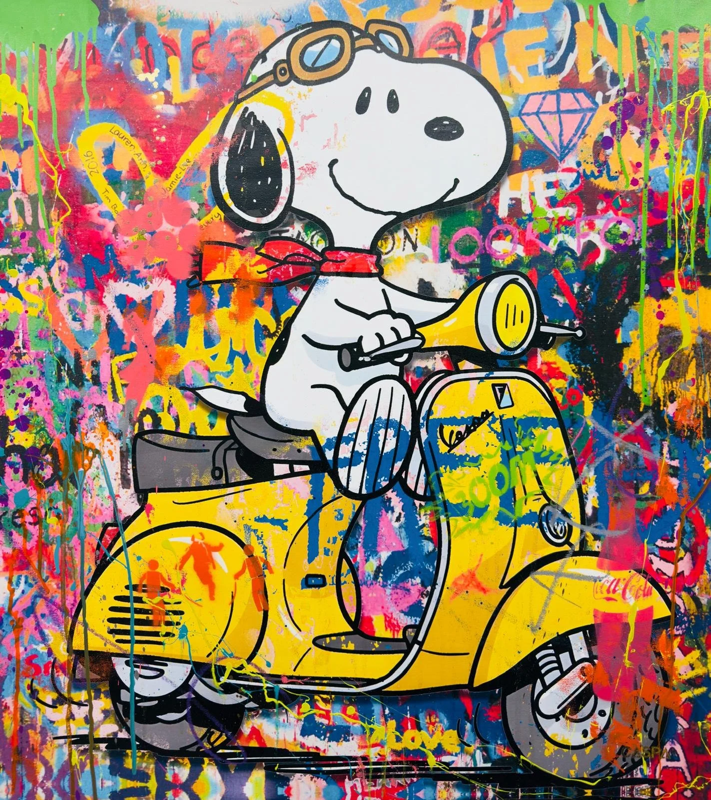 Snoopy on Vespa 80 x 80 .jpg