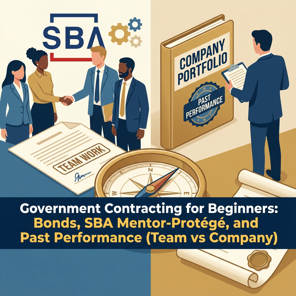 Government Contracting for Beginners: Bonds, SBA Mentor-Protégé, and Past Performance (Team vs Company)