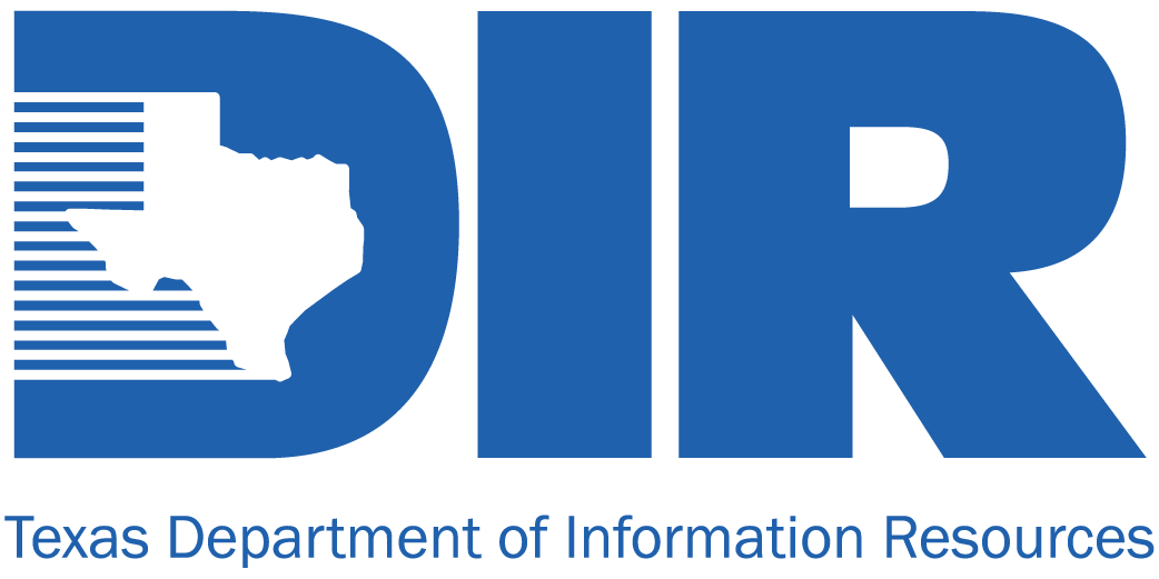 Texas Department of Information Resources (DIR) logo, state IT contracting and cooperative purchasing program partner.