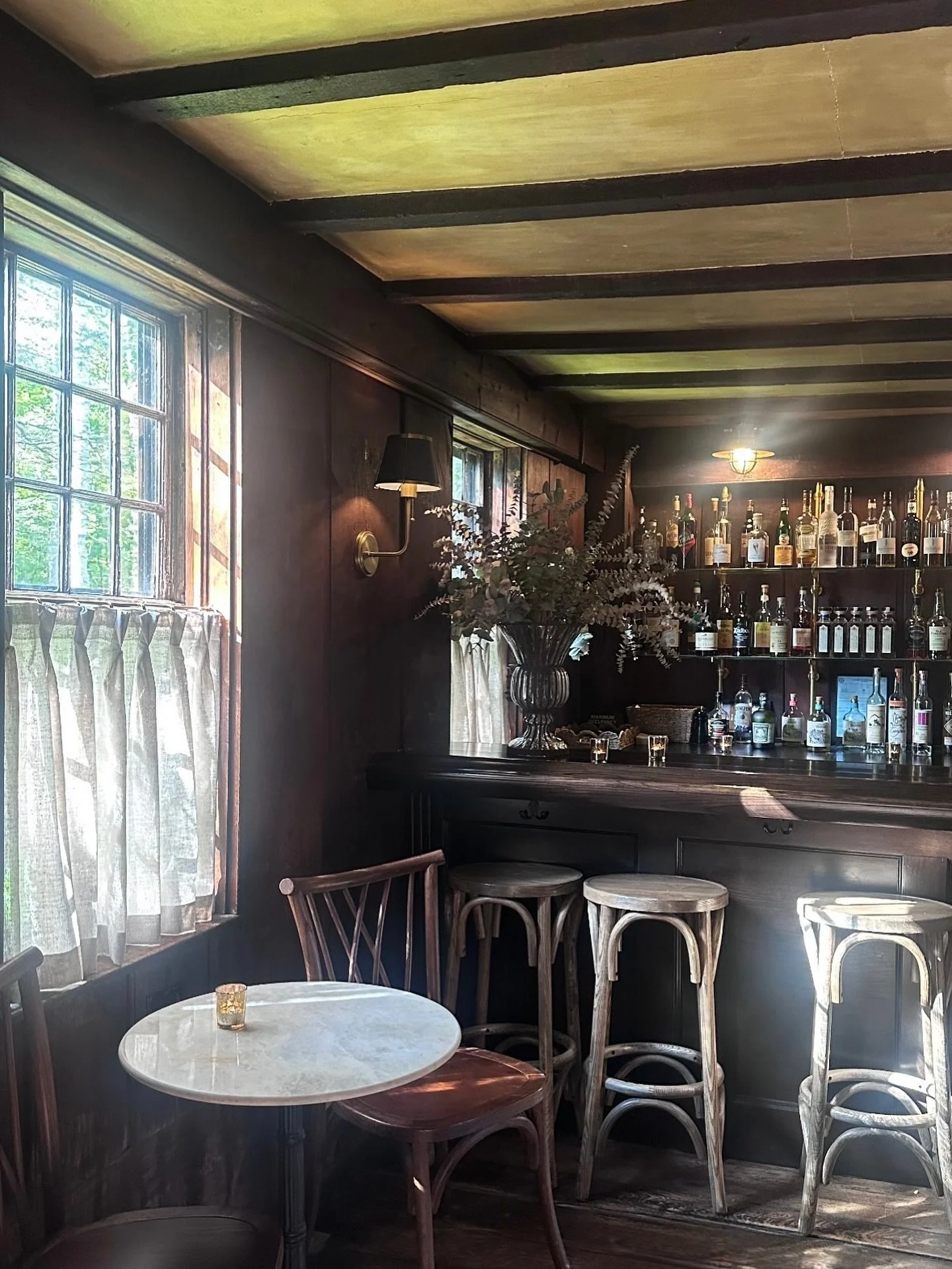 Most of our guests only see the tavern at night for dinner and drinks, but our overnight guests enjoy breakfast in the tavern included with their stay and get to see how lovely it looks in the morning light. From 1745 to now, the stories these walls 