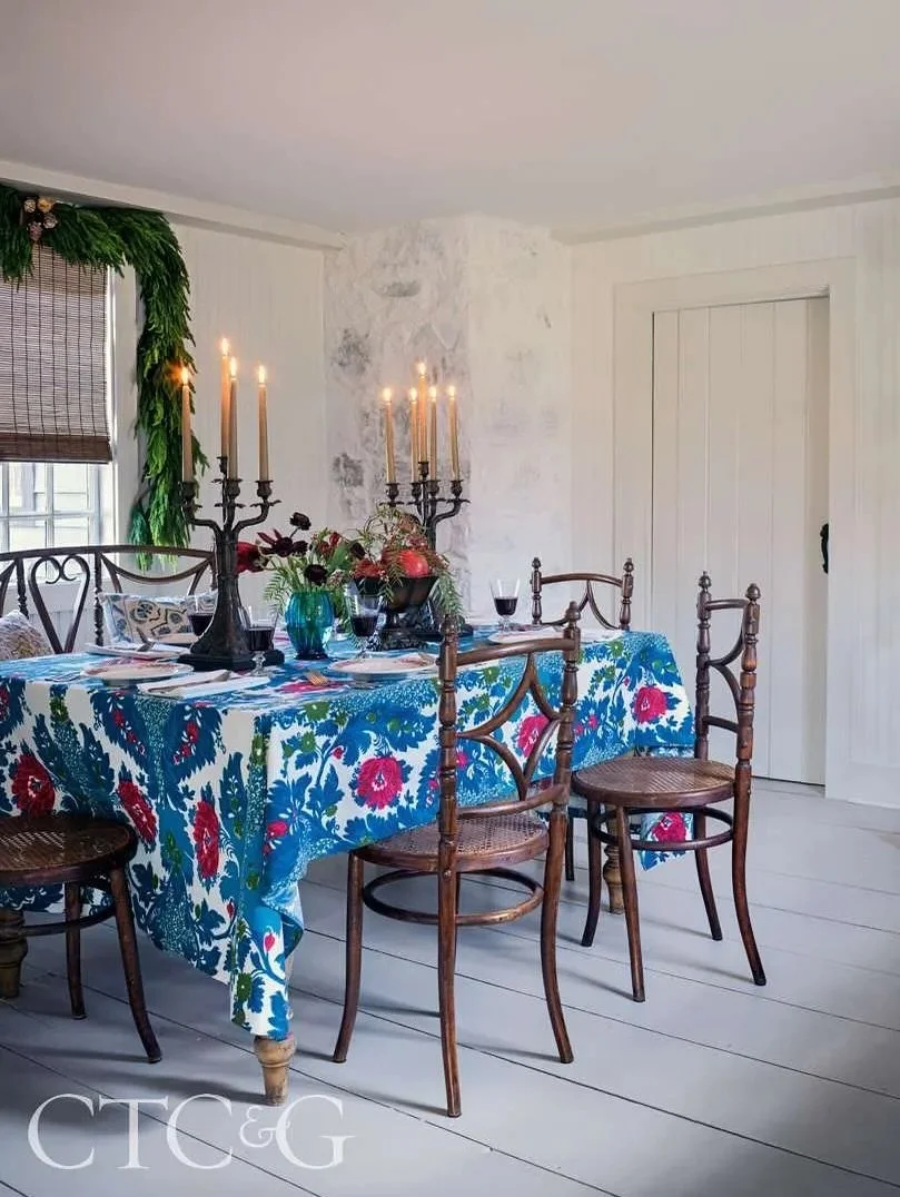 Some of our holiday decorating as featured in the current issue of Cottages &amp; Gardens magazine. For greenery, we like to use a mix of top quality faux mixed with real. @afloral is a favorite go-to for faux. @litchfieldhillsnursery for real pine a