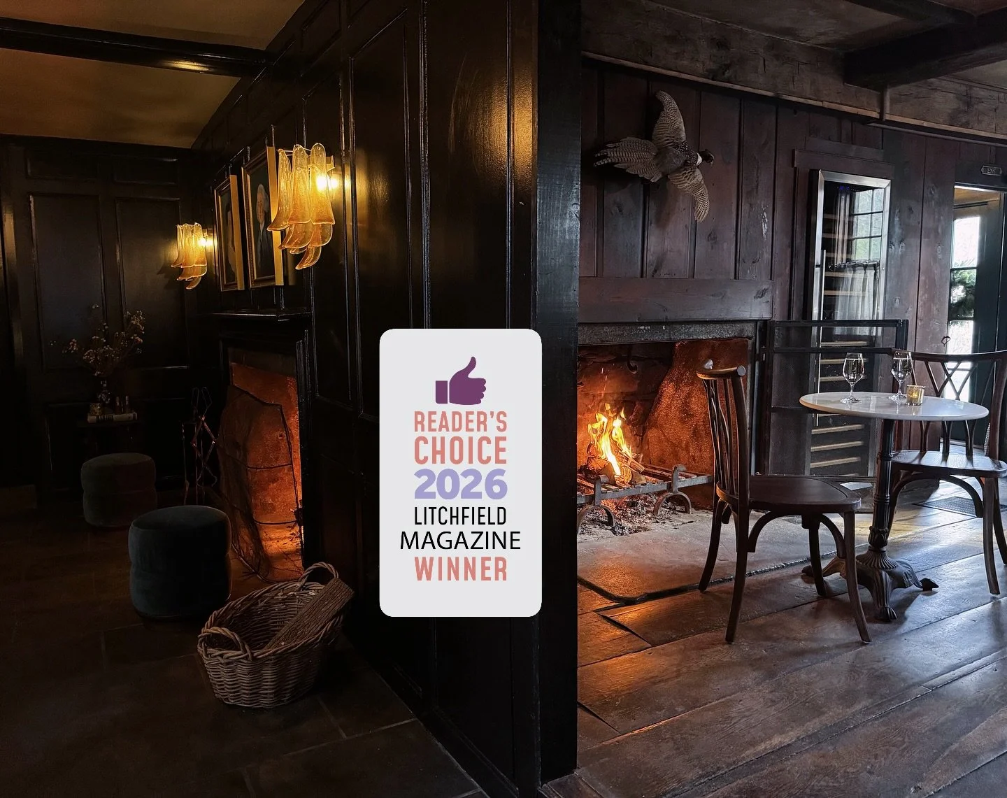 Thank you for the honor @litchfieldmagazine. We&rsquo;re delighted to be noticed among so many wonderful restaurants in Litchfield County!

We&rsquo;re open Thursdays through Mondays from 4pm Happy Hour at the bar. All are welcome. Check out this com