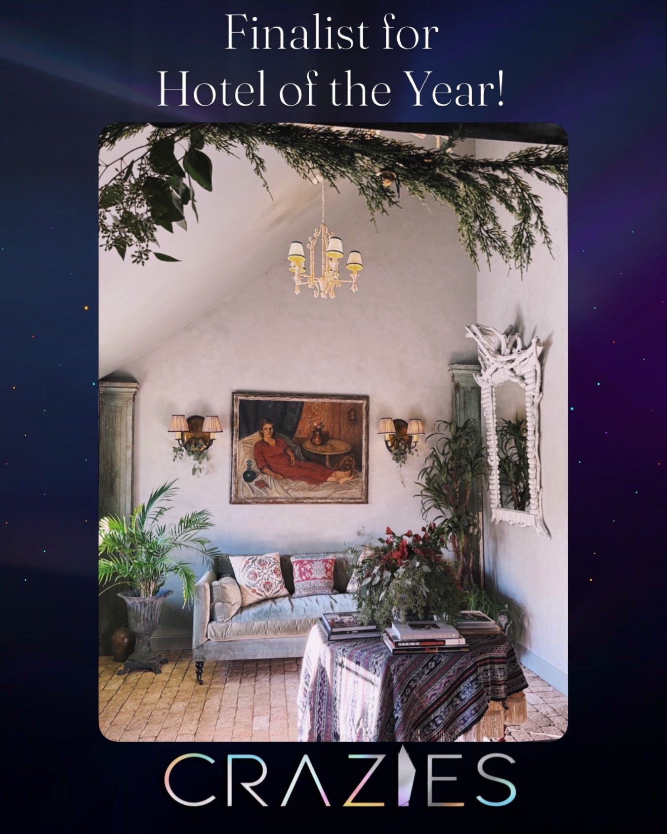 We are so excited to be a finalist for Hotel of the Year!! It&rsquo;s such an honor to be among a stellar shortlist of gorgeous places we admire. Thank you to the Connecticut Restaurant and Hospitality Association. Now it&rsquo;s up to you. Please gi