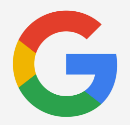 Google logo with red, yellow, green, and blue colors.