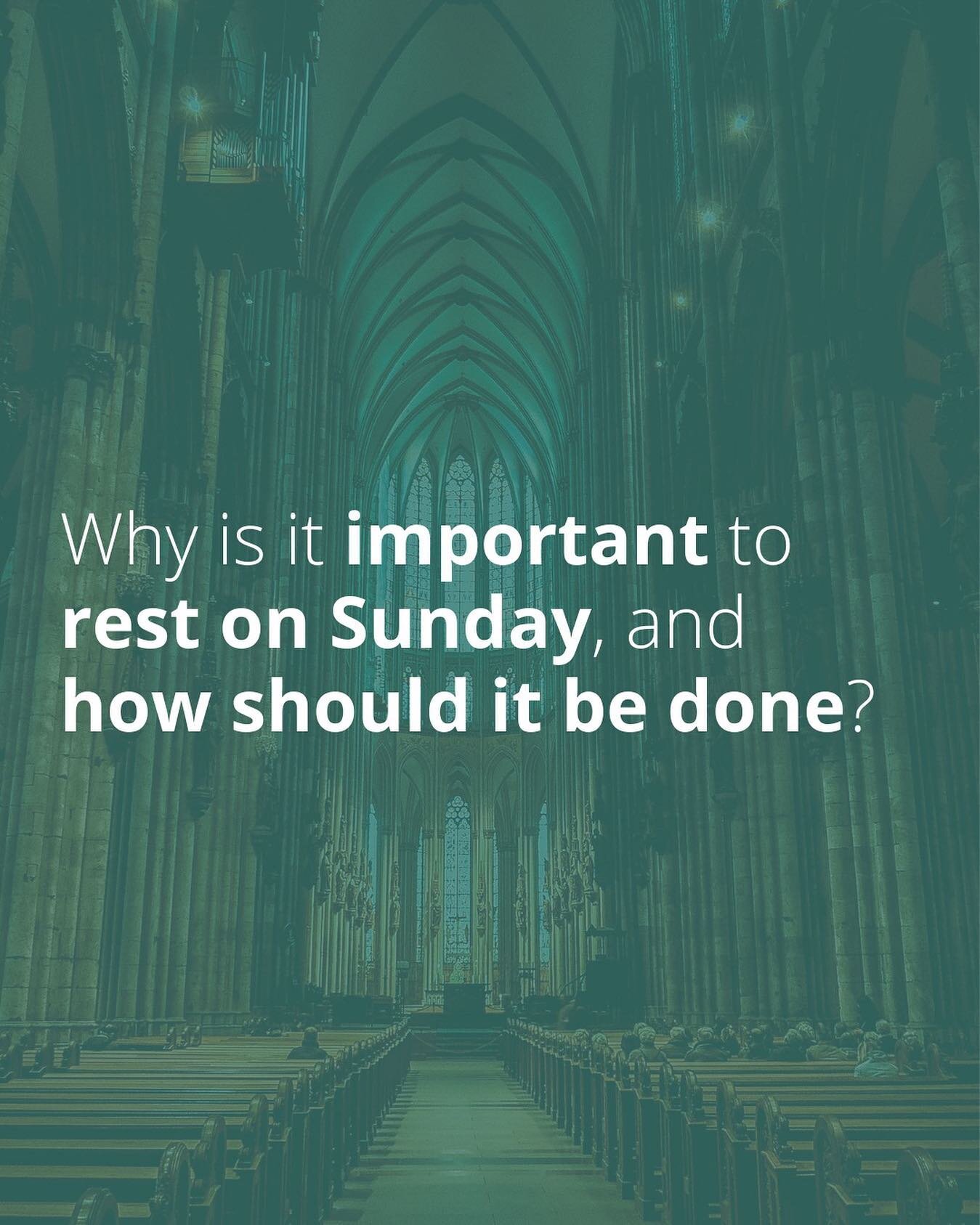 The Catholic Church encourages its members to view Sunday, also known as the Lord's Day, as a special day dedicated to worship and rest. The Catechism of the Catholic Church states that &quot;the Sunday Eucharist is the foundation and confirmation of