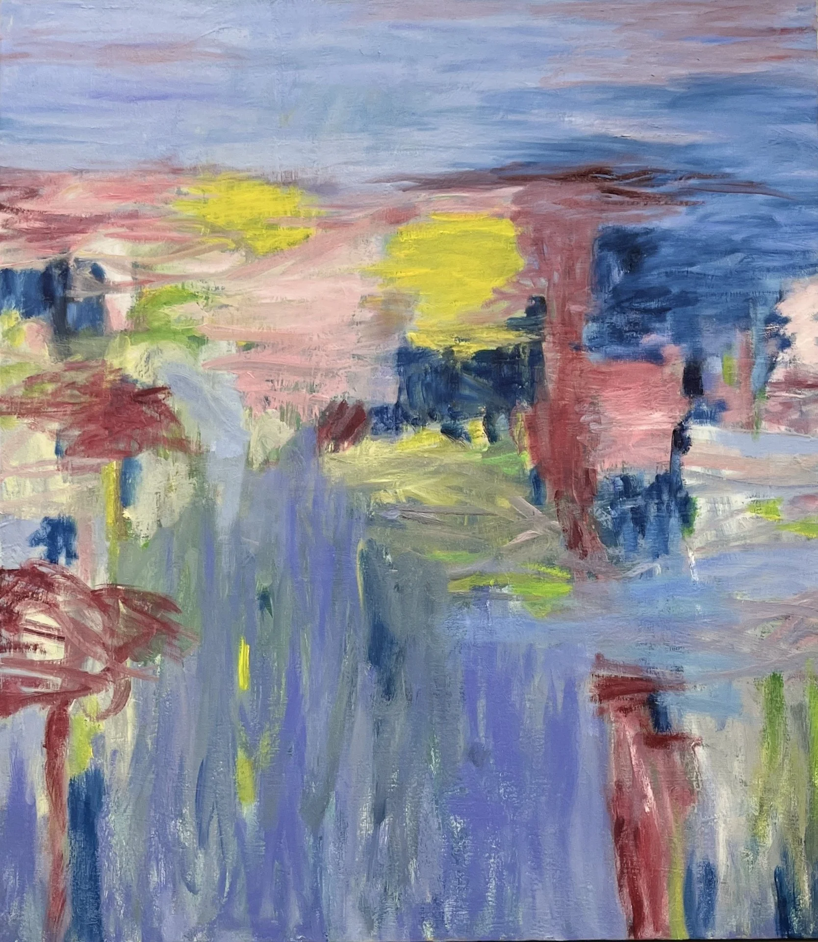 Marc Ellen Hamel    Underworld , 2024, oil on canvas, 46" x 40" x 2"