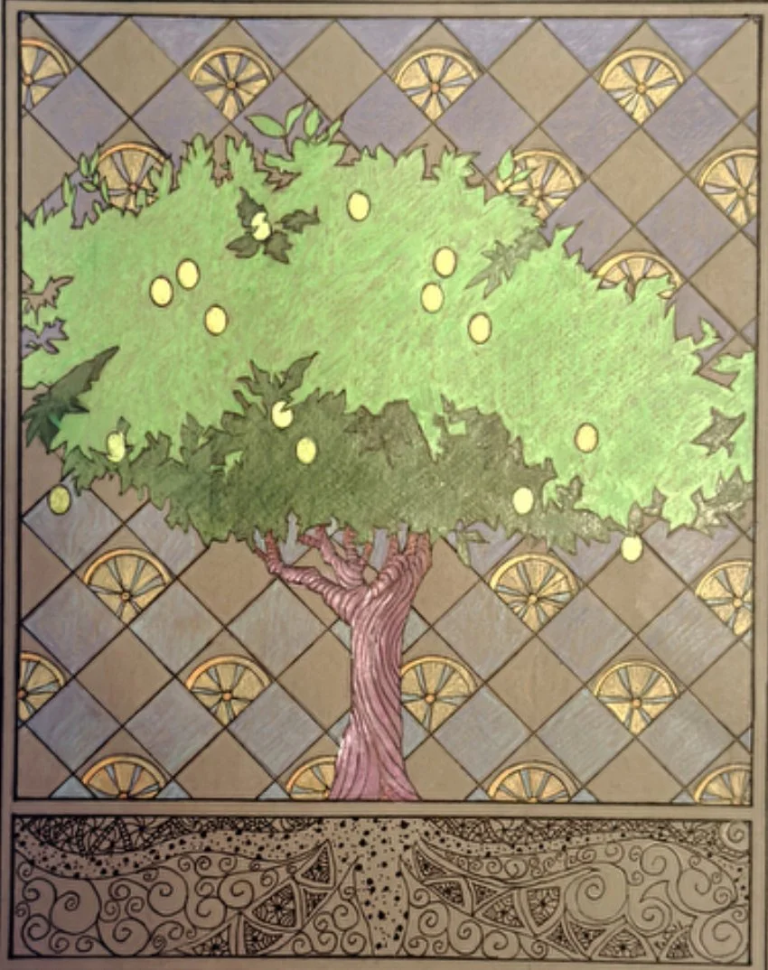 Tree of Life 5, Patti Oji, mixed media paper