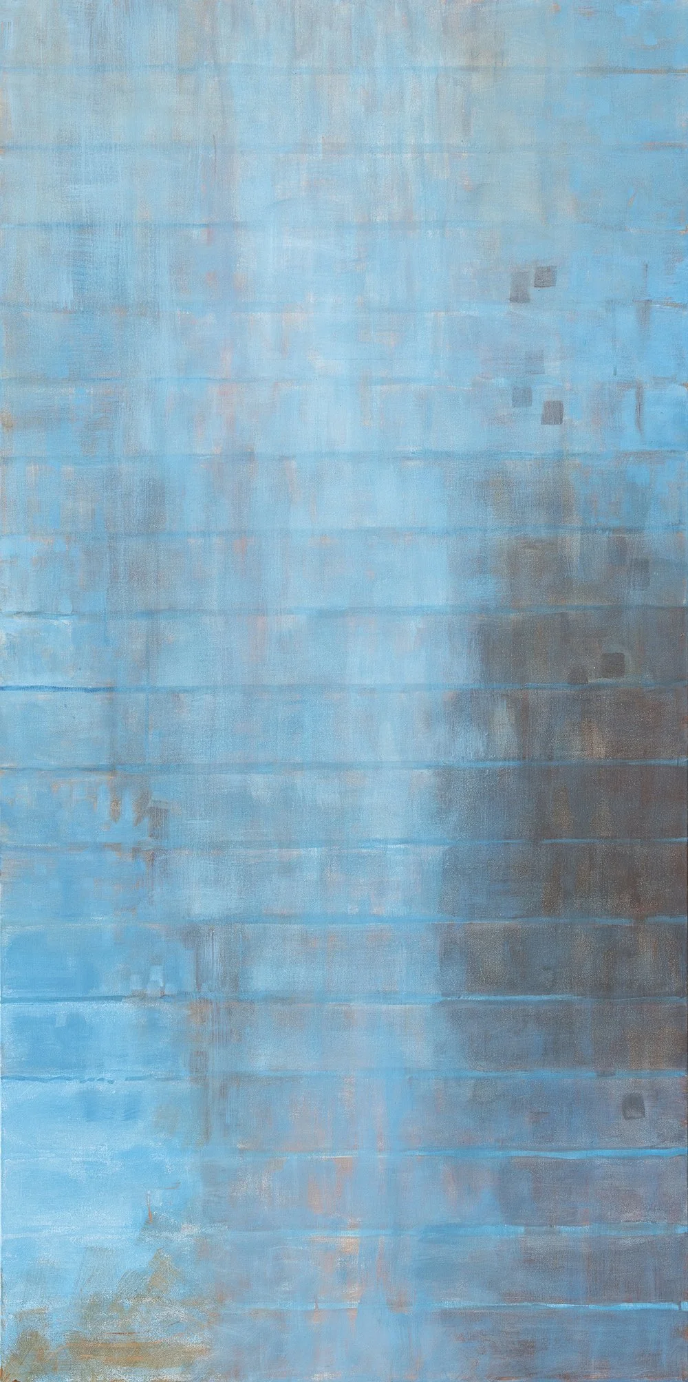 Nancy Genn  Patagonia , 2024, casein on canvas, 72” x 36” x 1 ½”