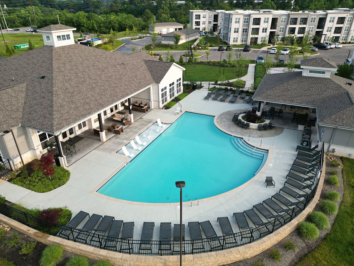 apartment complex with a pool to show example of what is a delaware statutory trust