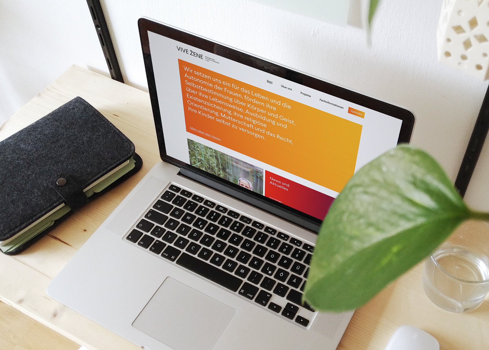 Websitelayout für Vive Zene