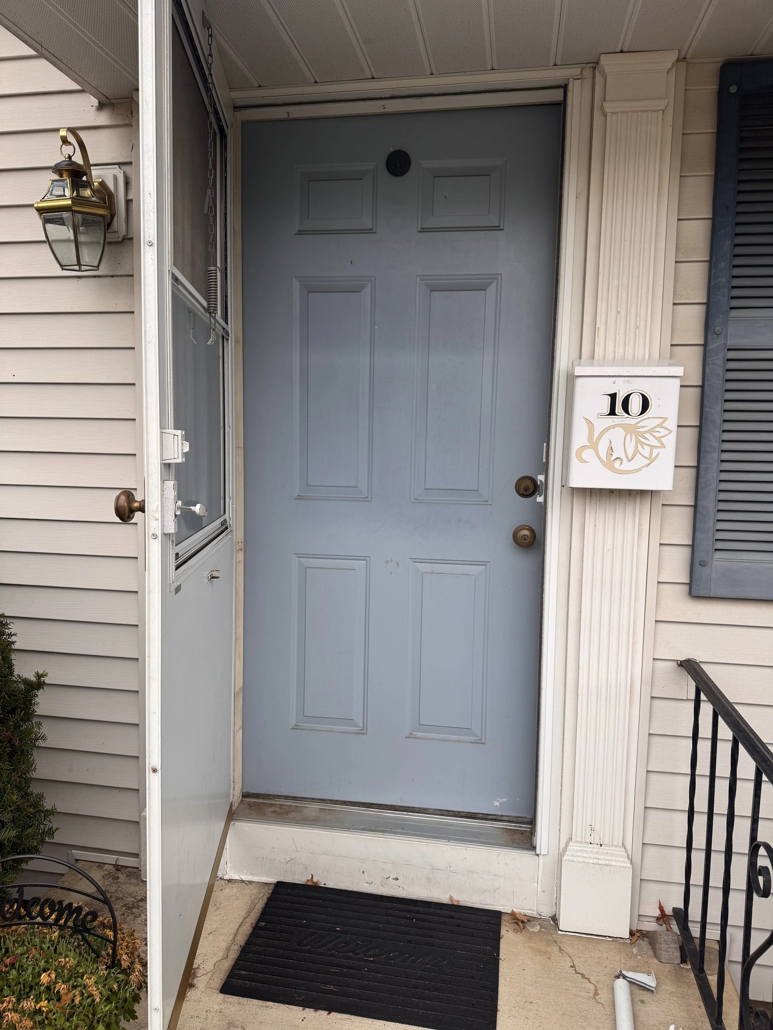 The front door before... 