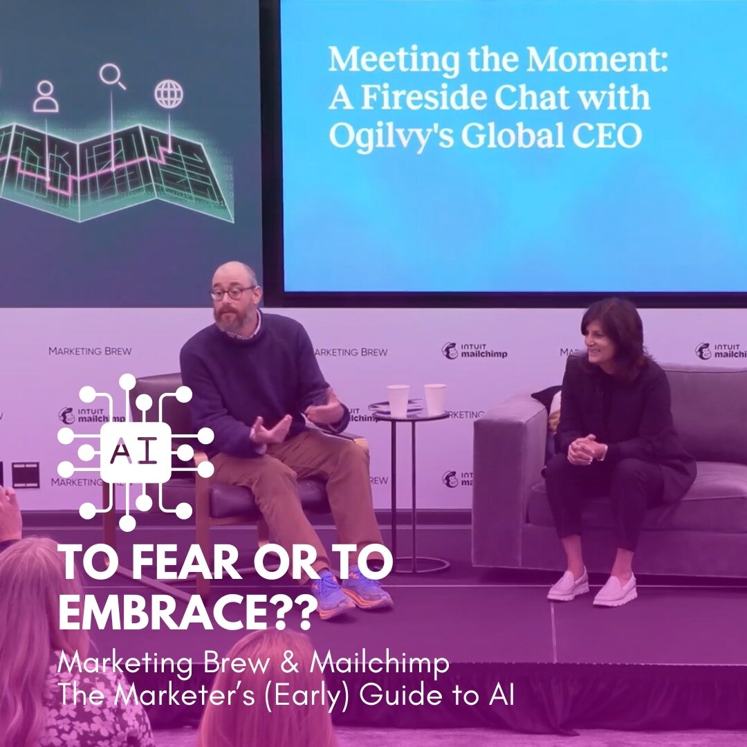 ✈️Today, our team had the incredible opportunity to dive into the future of technology at The Marketer&rsquo;s (Early) Guide to AI, hosted by @Mailchimp and #MarketingBrew in NYC. 

💻 We joined leading minds in tech, from the CEO of @Ogilvy to the G