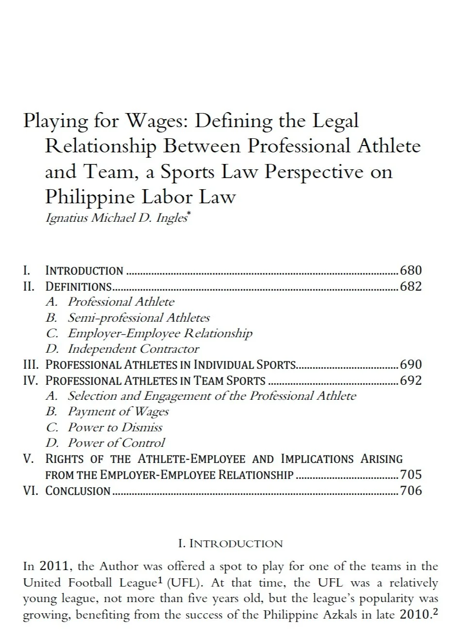 Sports Law Research Hub — Sports Law ILC