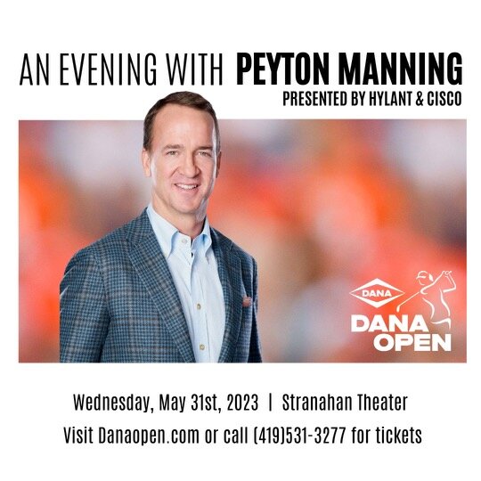 We are proud sponsors of the @danaopenlpga and we're only a few weeks away from &quot;An Evening with Peyton Manning!&quot; Be sure to get your tickets today at www.danaopen.com