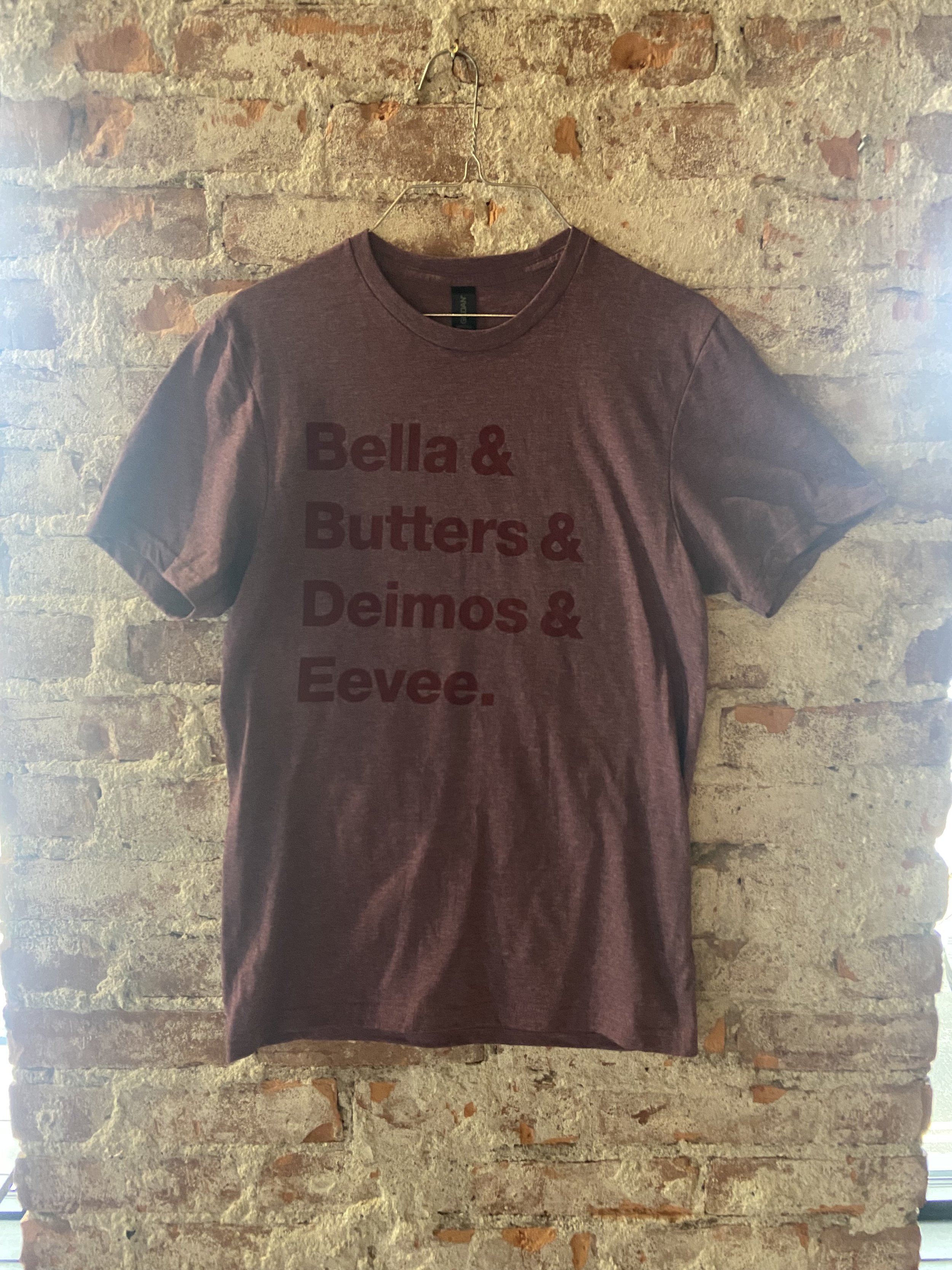 Maroon Dog Names Shirt