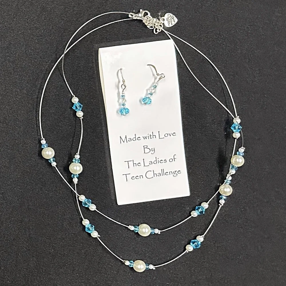 Hope Necklace & Earring Combo | Topaz