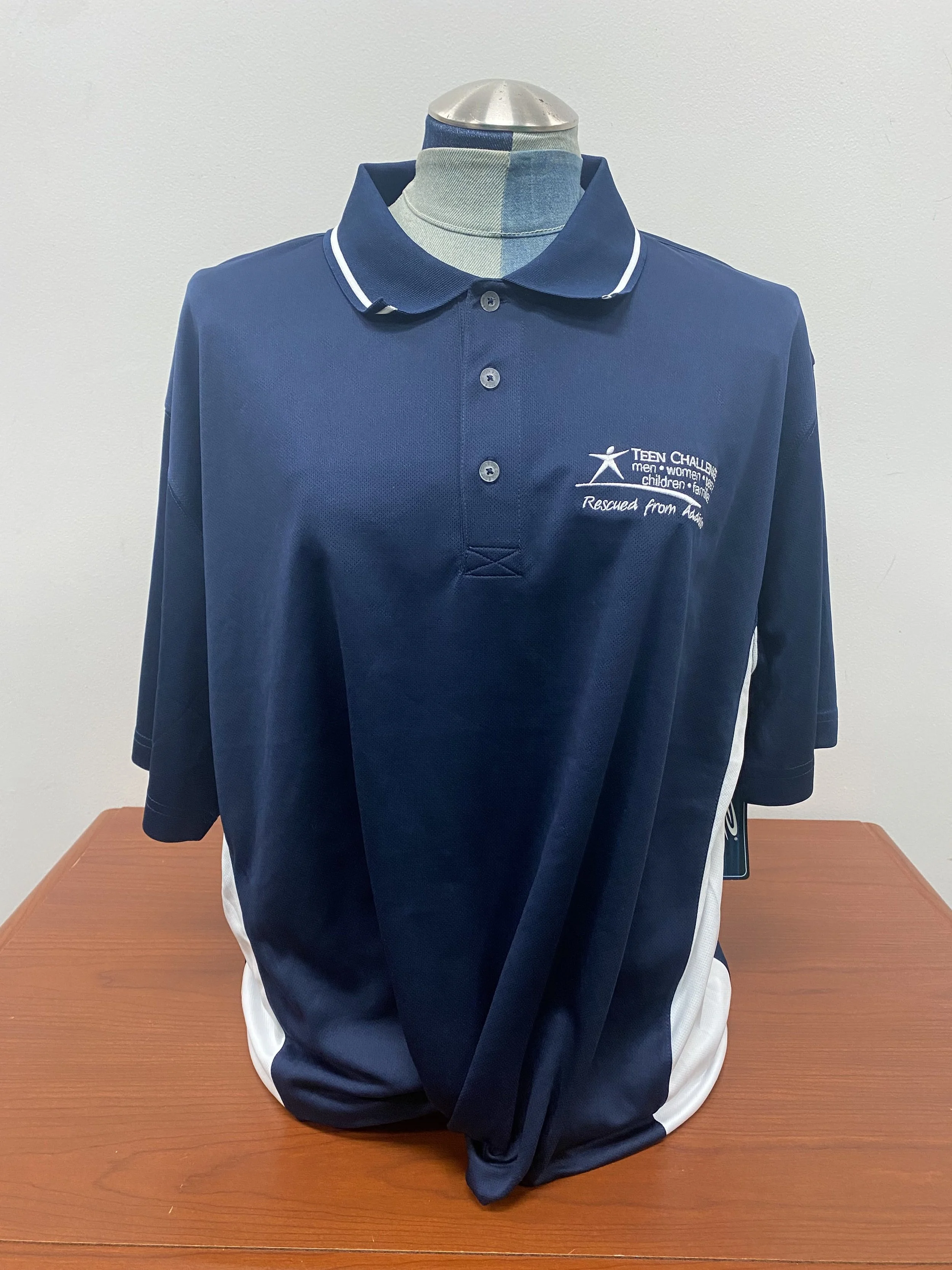 Blue with White trim TC Polo