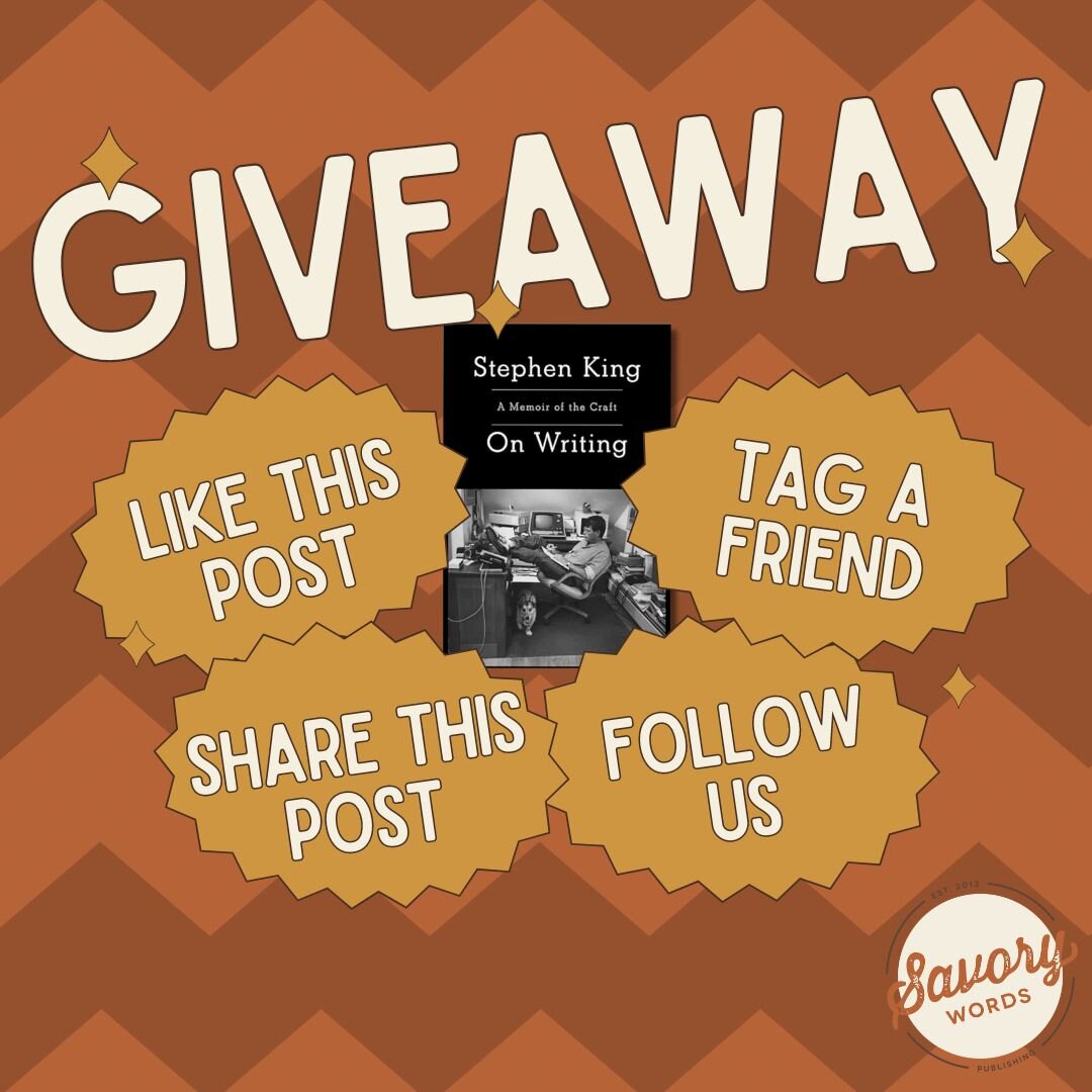 GIVEAWAY TIME! 

We have two copies of Stephen King's &quot;On Writing&quot; to give away! This book &mdash; which is nothing like King's usual horror novels &mdash; doles out amazingly wise and insightful advice on how to write a book. Written in Ki