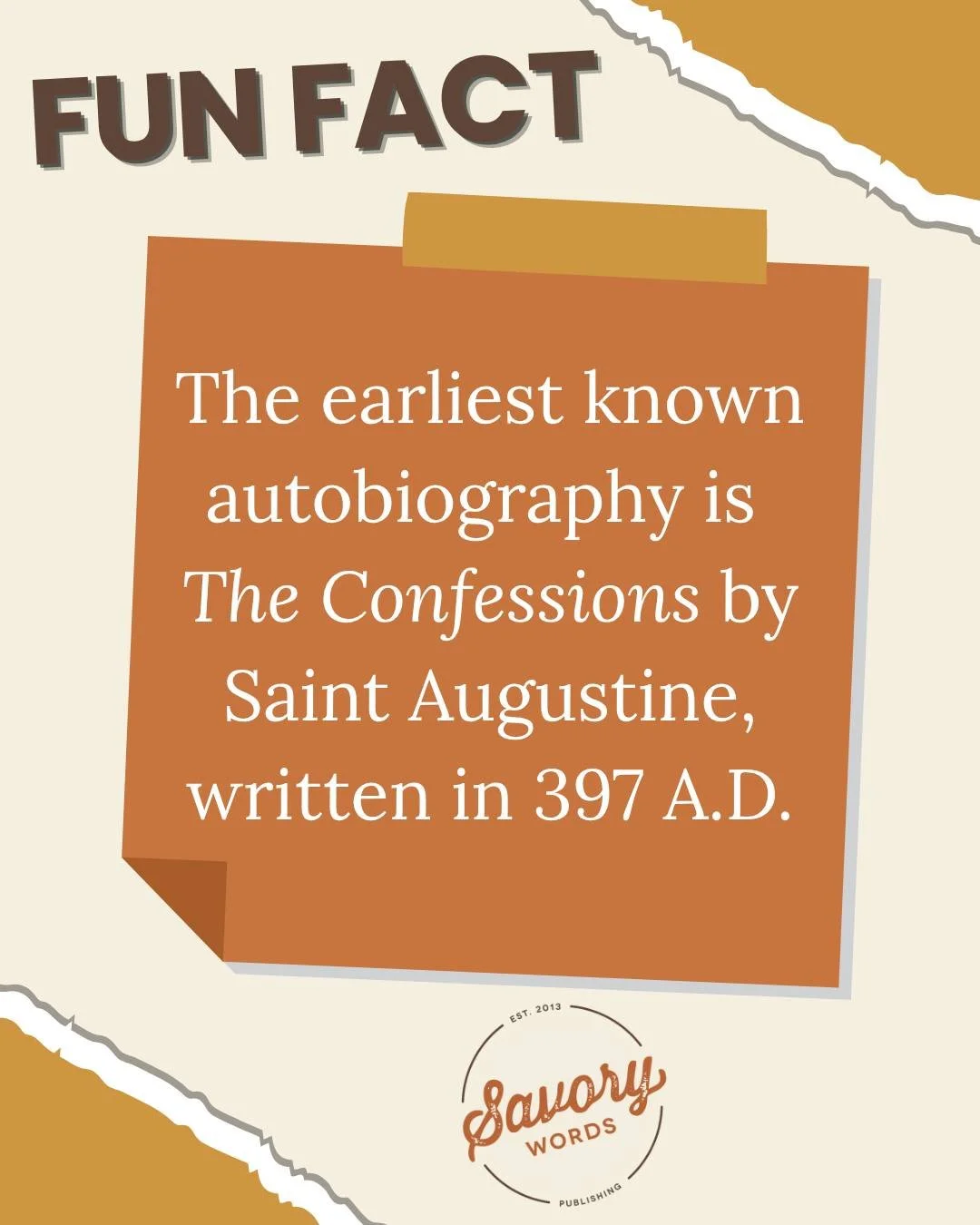 Interestingly enough, St. Augustine also believed that deaf people could receive faith through gestures and signs. He recognized that Deaf people had knowledge, spiritual understanding, and intellectual capability.

 ID: A cream background with yello