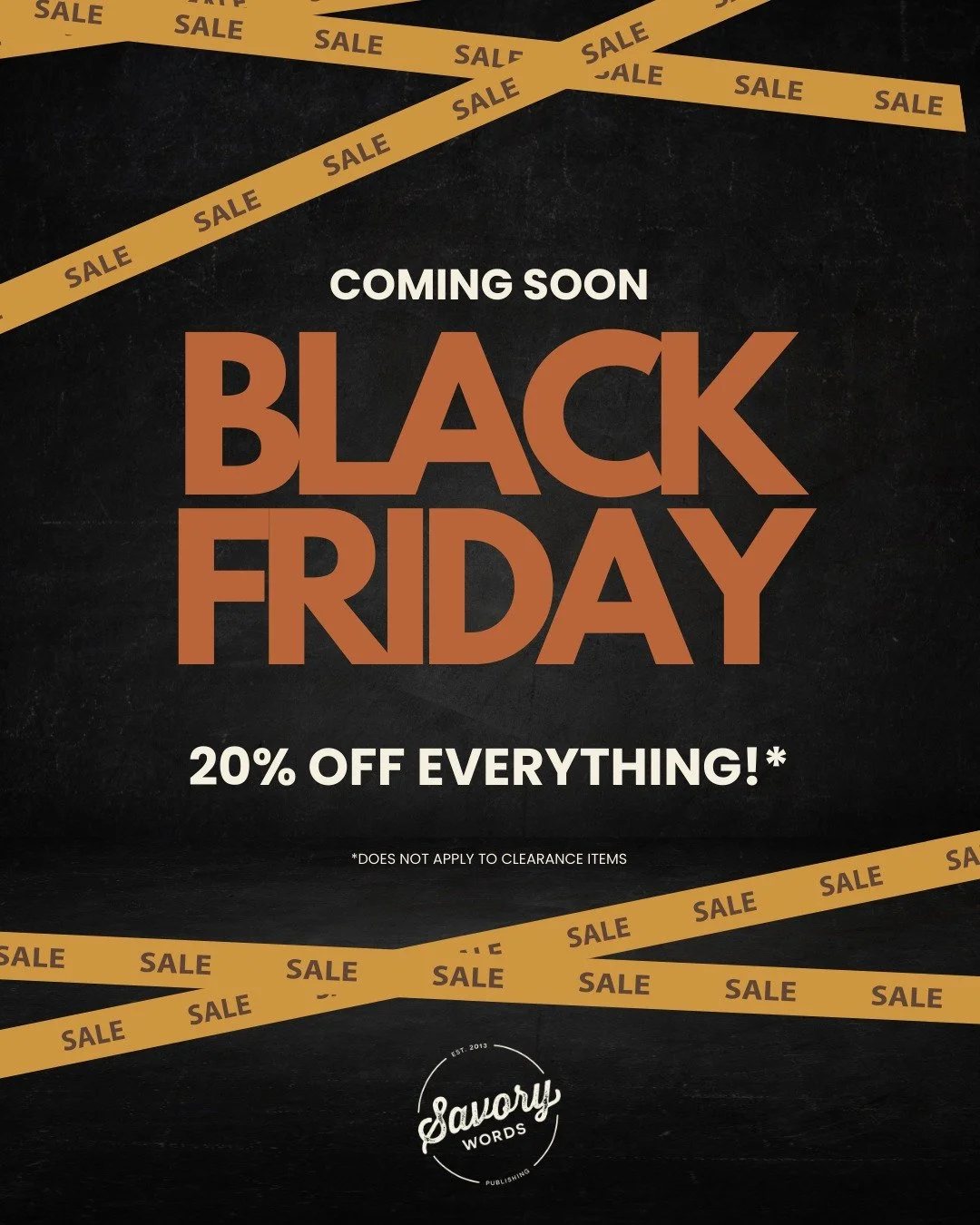 If you're looking for a bunch of great deals, check out our books out on Friday, November 28. We'll be offering 20% off everything* &mdash; what better way to give the gift of love than to support Deaf authors and a Deaf-owned business? 

Be sure to 