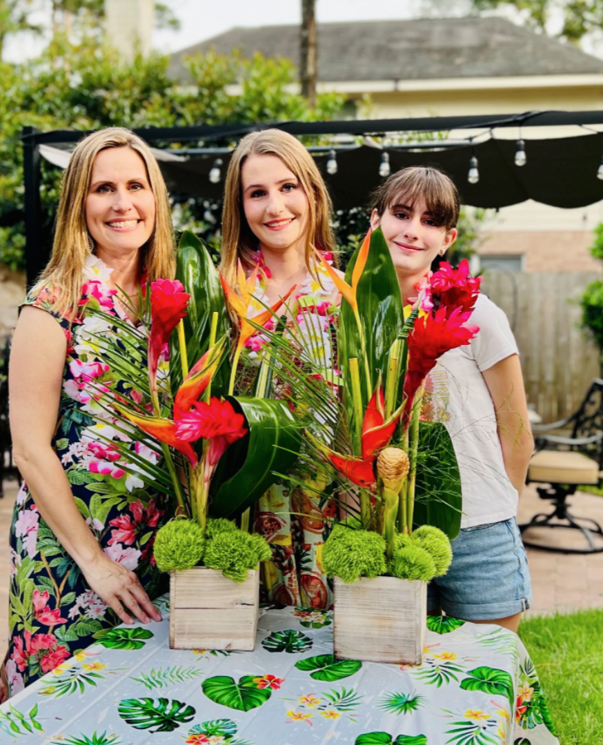 Ladies who just finished a private floral class led by Fashionable Florist.