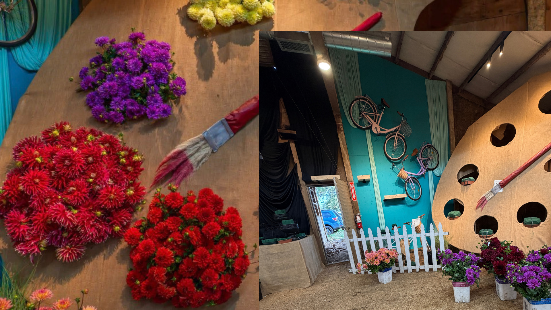 Before and After of Dahlia Paint Palette.