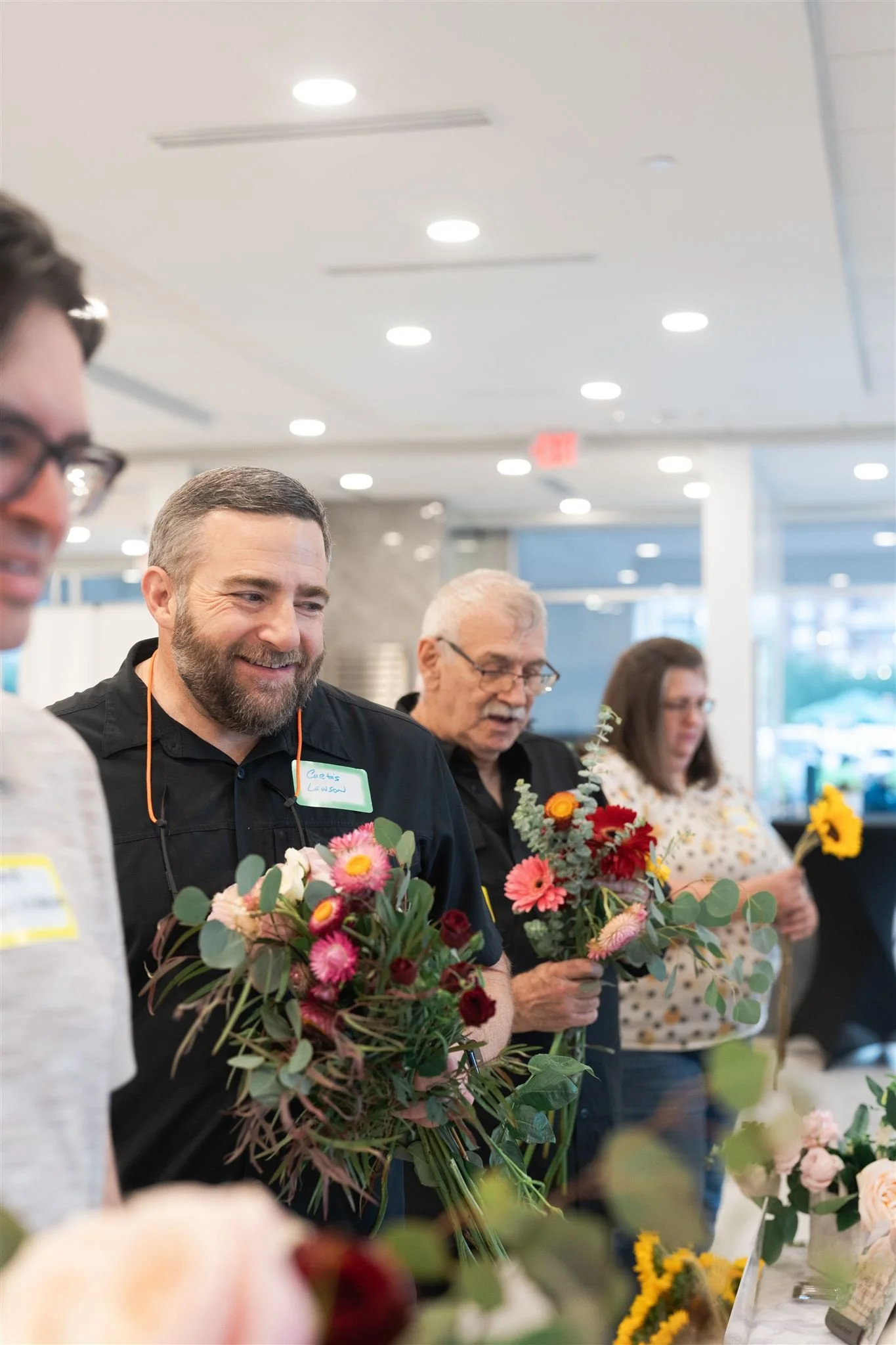 Flower bar with guests.