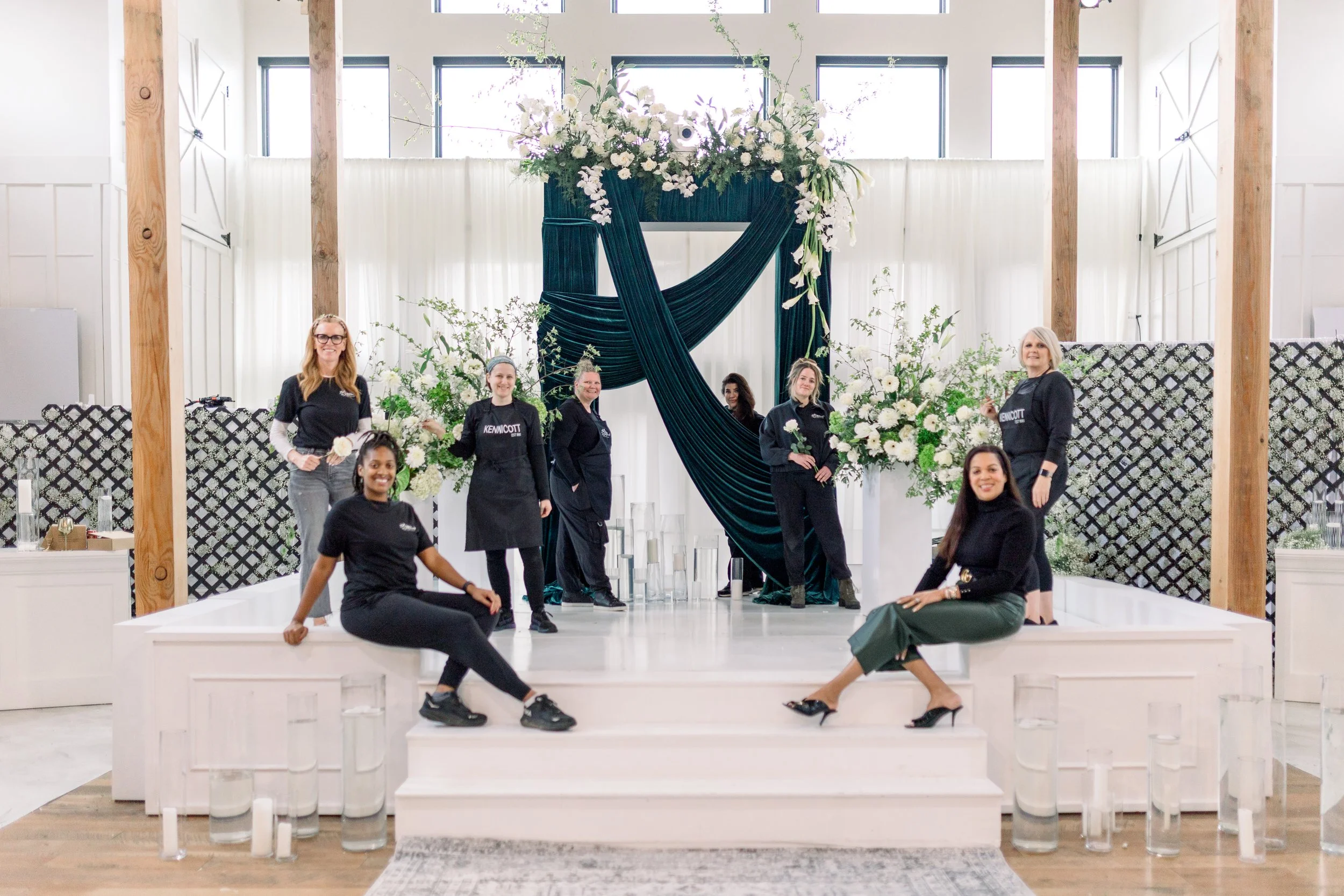 Floral designers on set of Love is Blind