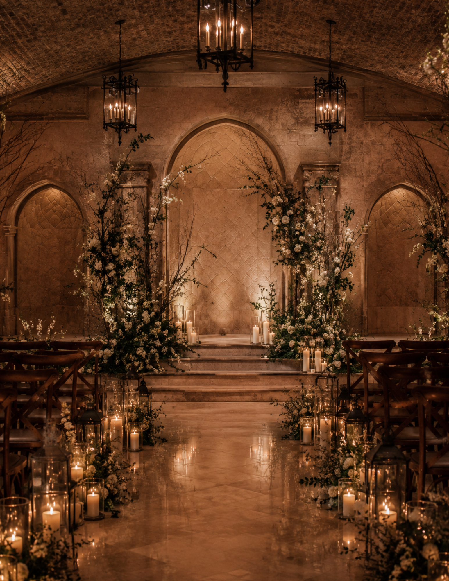 An image of a organic garden wedding ceremony.