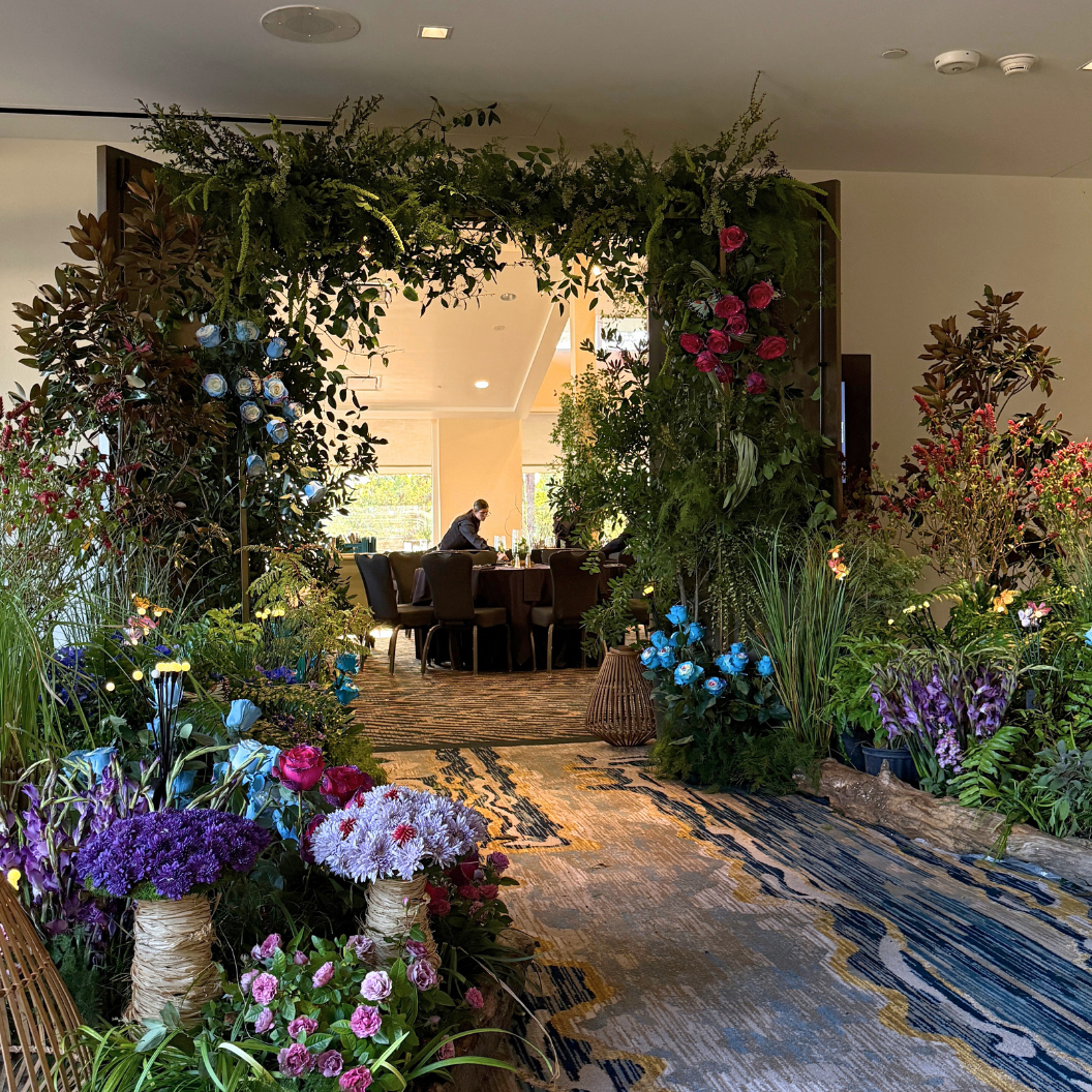 Enchanted garden corporate holiday party at The Woodlands Resort