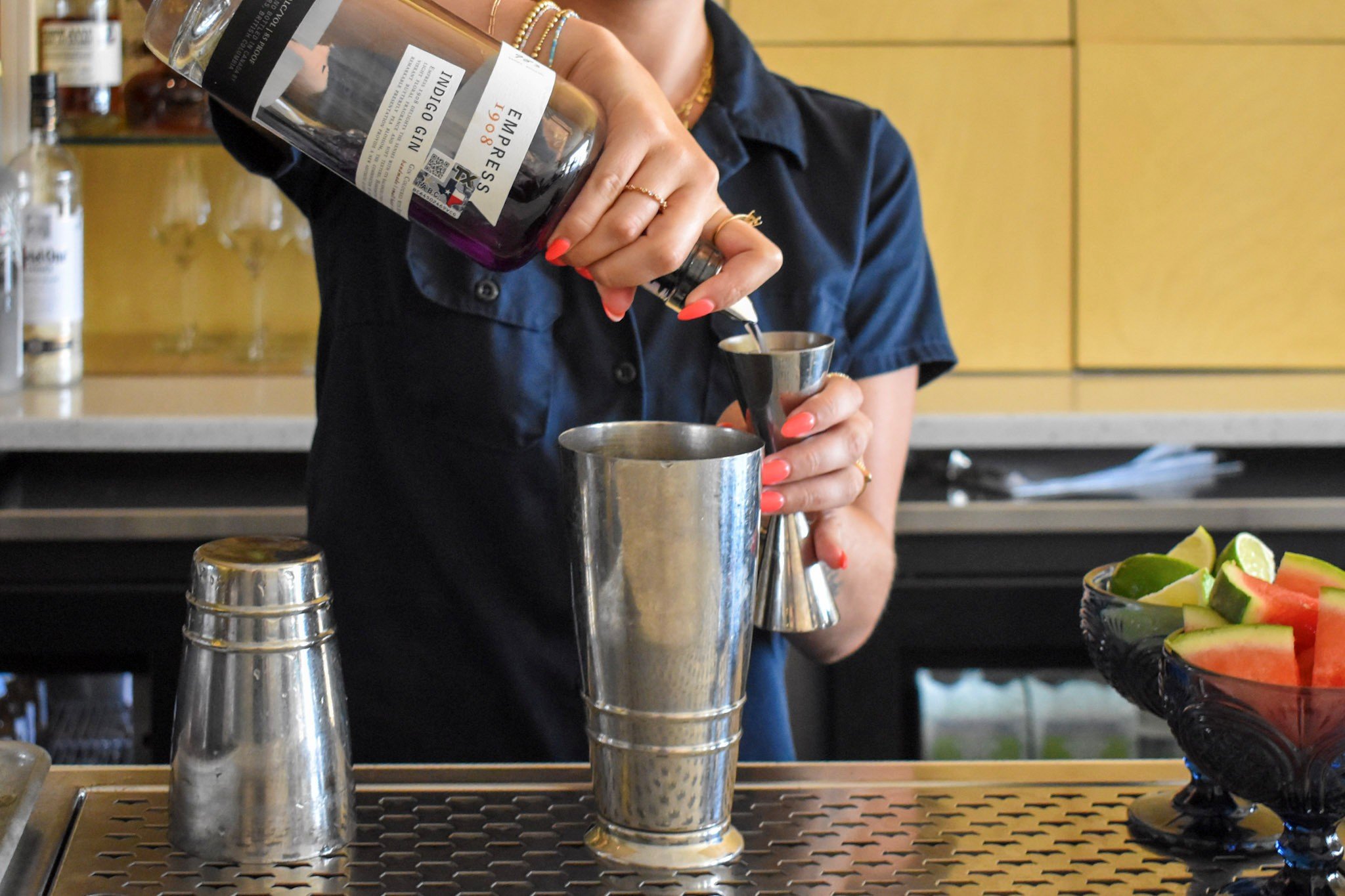 Friendly knowledgable bar staff. Great alcoholic beverages. Full bar. Hand crafted NA beverages. quality ingredients. beautiful cocktails. made from scratch drinks. Private dining