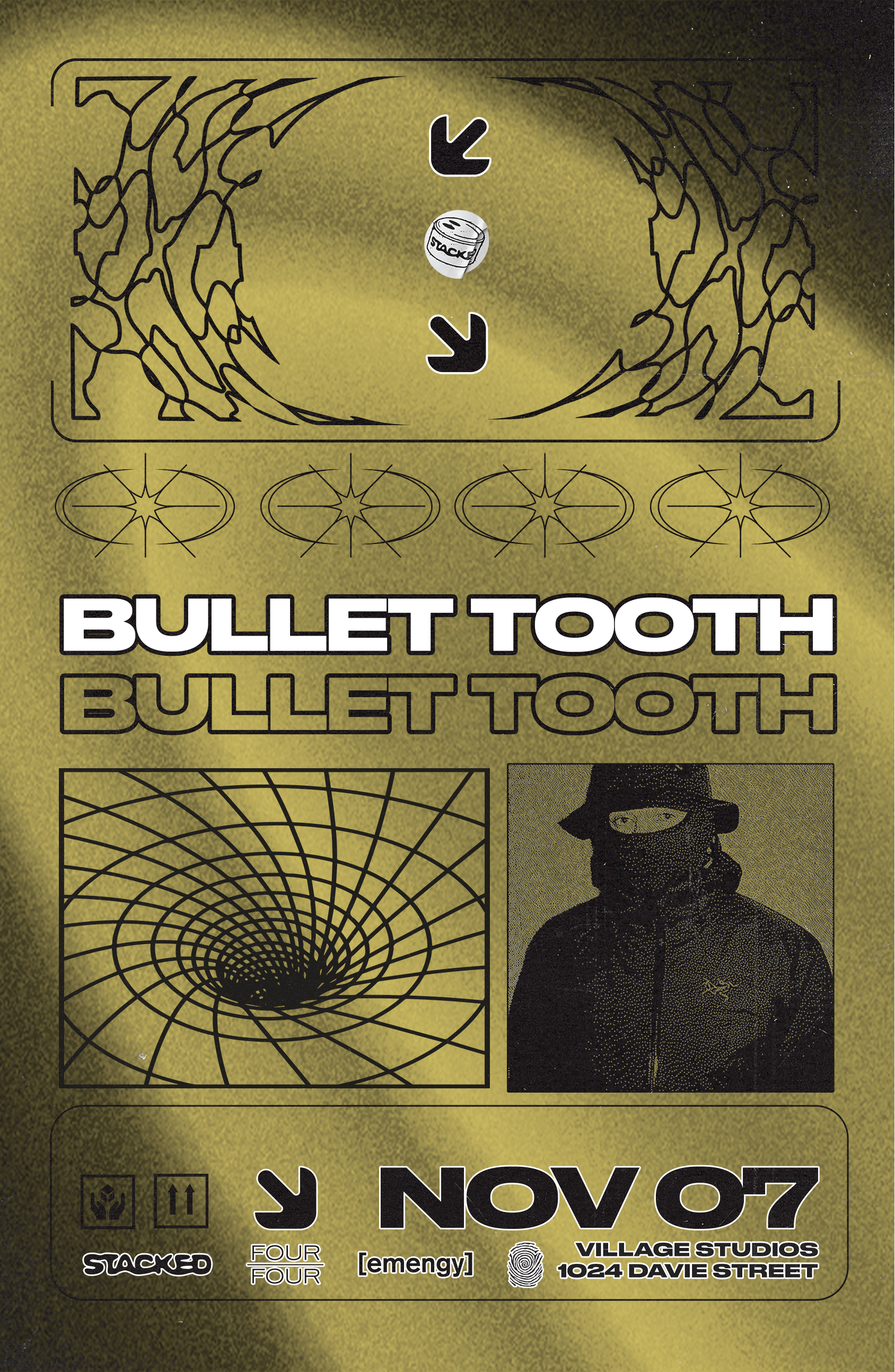 Stacked pres. bullet tooth