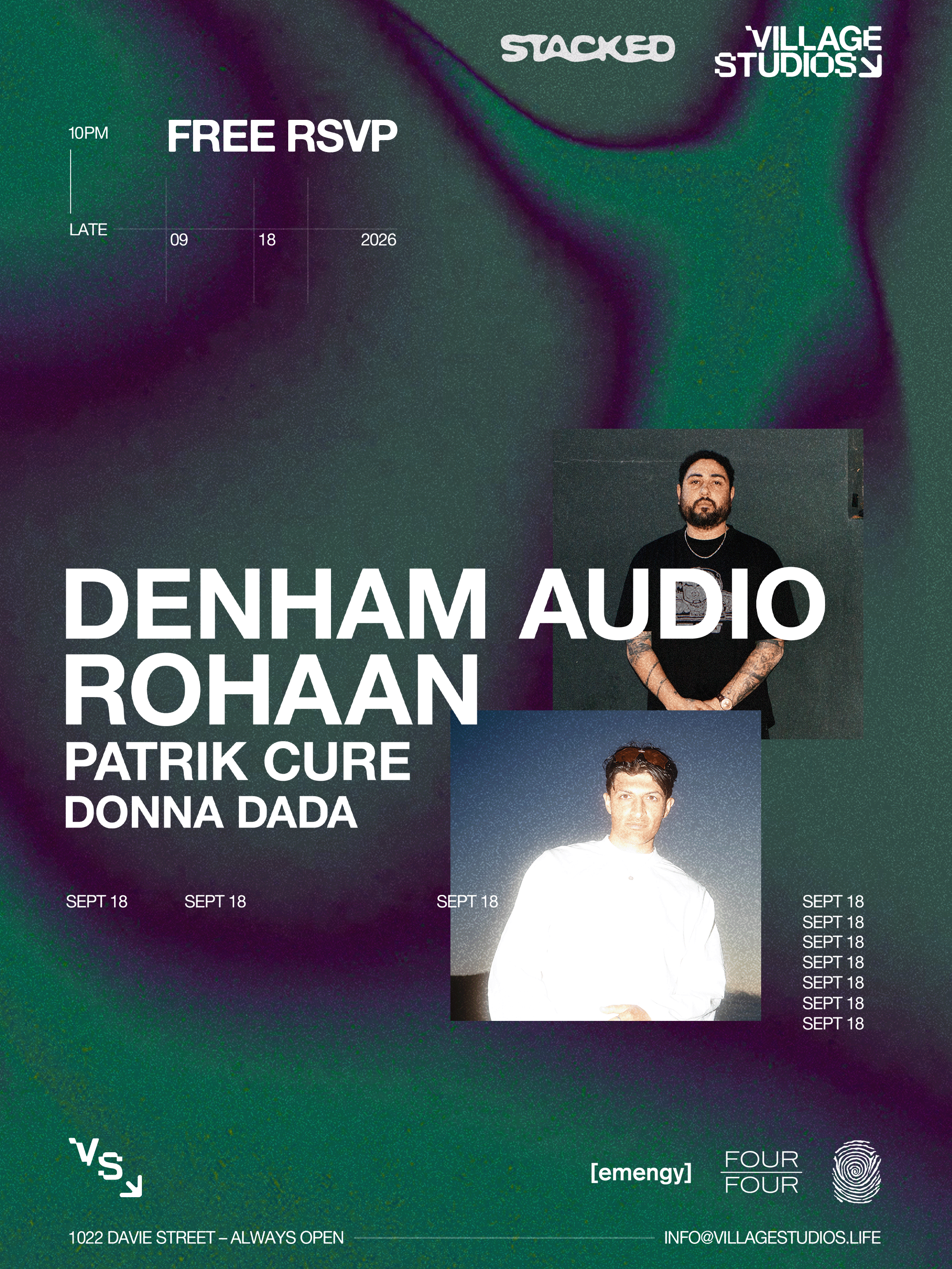 STACKED pres. Denham Audio x Rohaan (FREE RSVP)