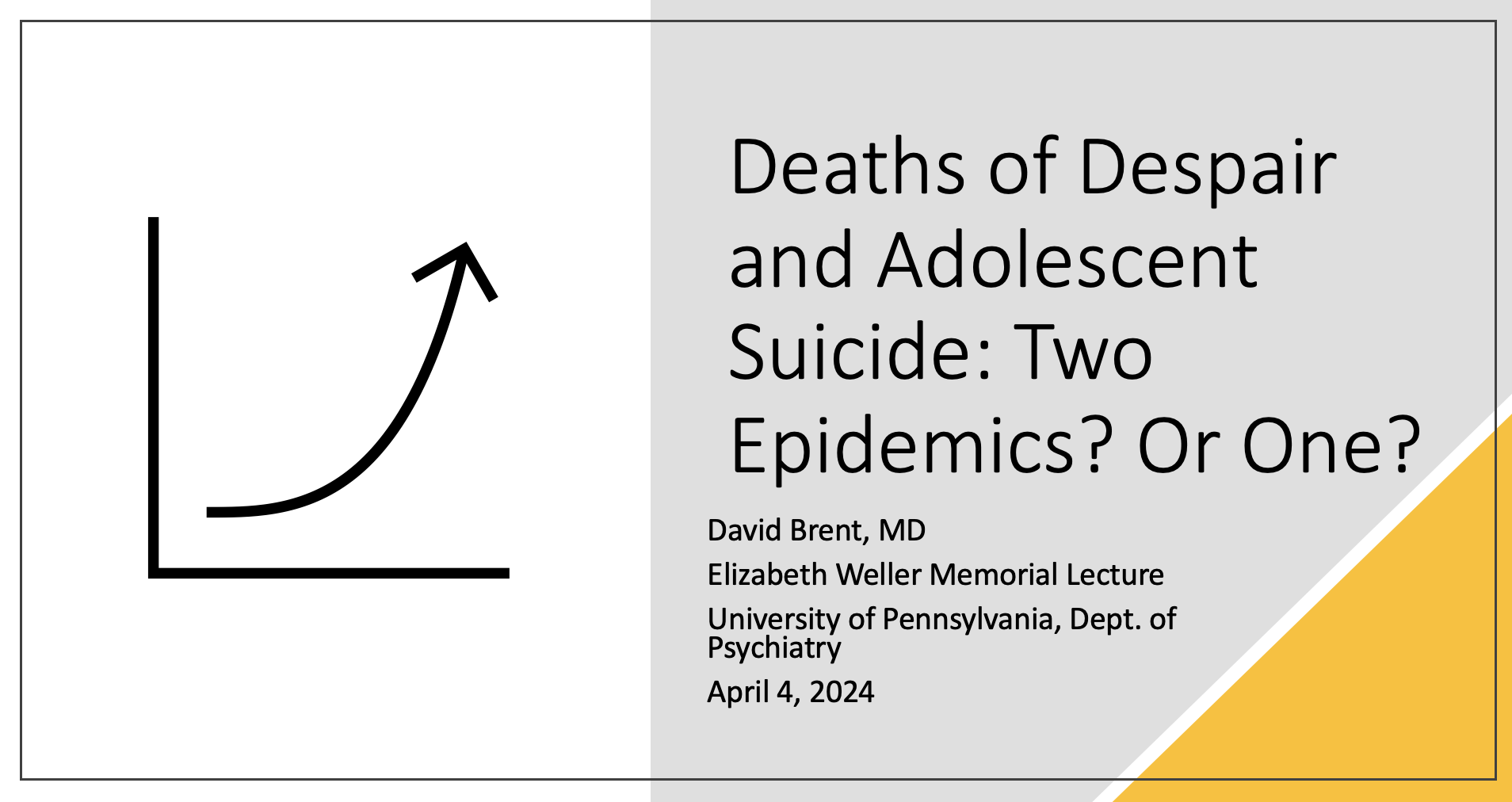 Deaths of Despair and Adolescent Suicide: Two Epidemics? Or One?
